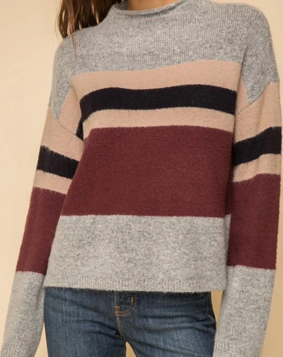 Touch of Grey Striped Sweater