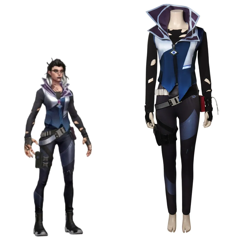 Valorant Fade Cosplay Costume Outfits Halloween Carnival Suit