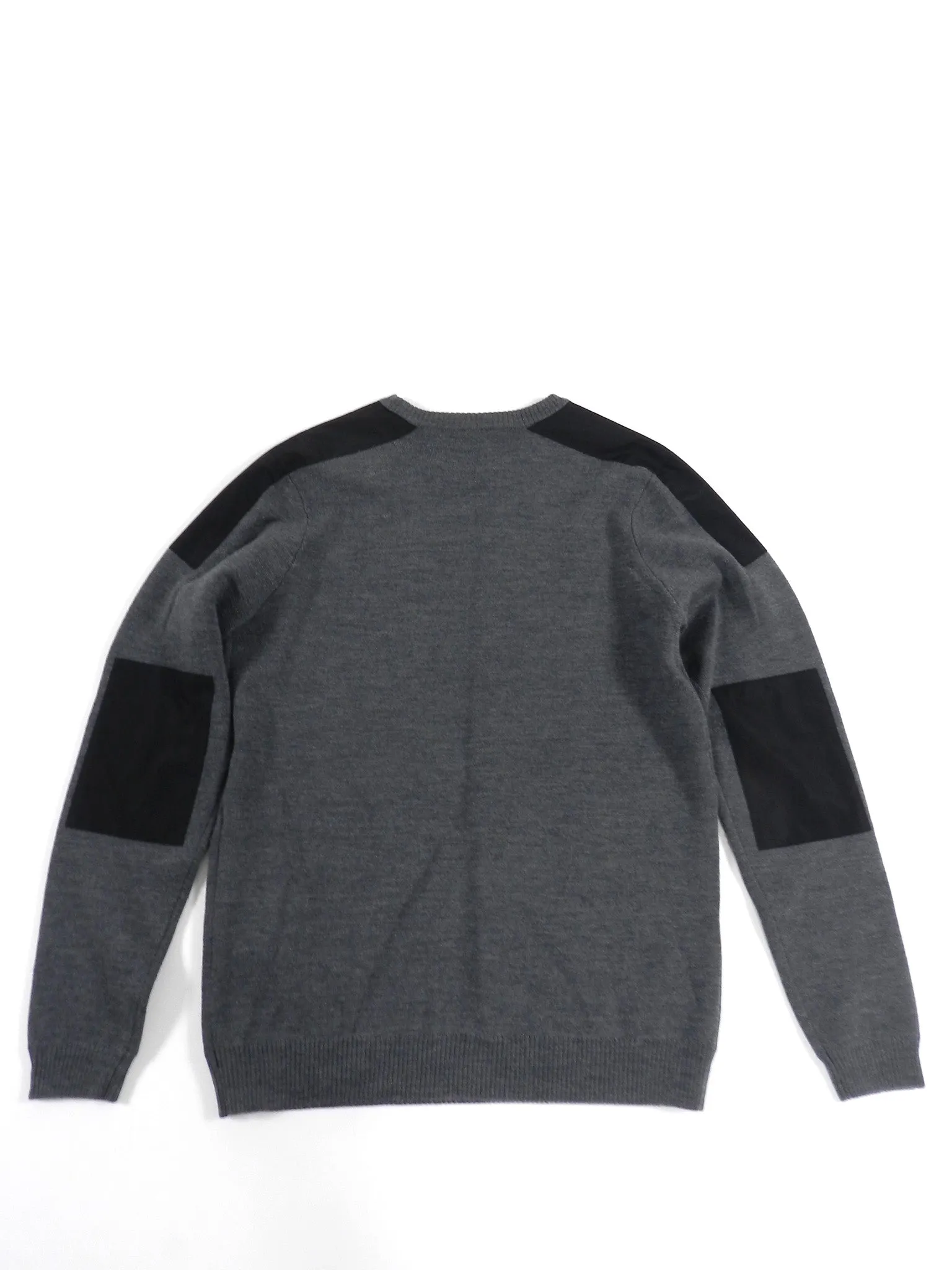 Versace Jeans Fall 2013 Grey and Black Sweater With Silver Logo - M