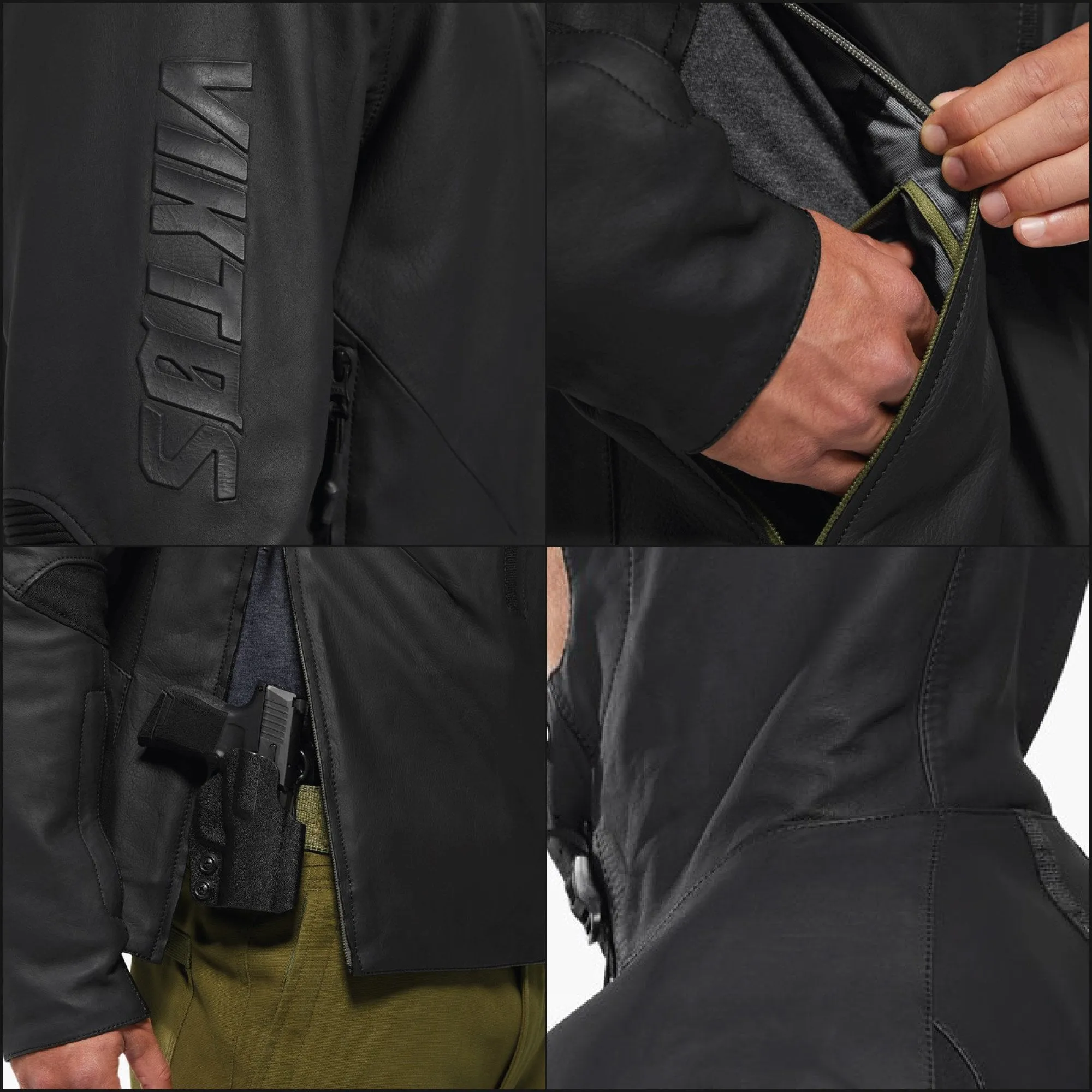 VIKTOS Actual Waterproof Leather Jacket Black Nightfjall