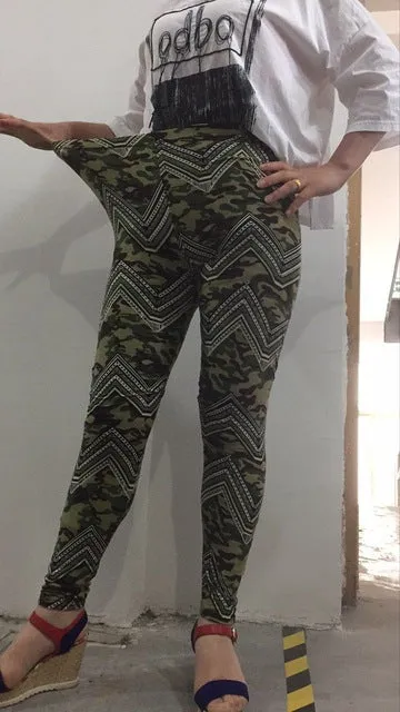 VISNXGI High Quality Women Leggings High Elastic Skinny Camouflage Legging Spring Summer Slimming Women Leisure Jegging Pants