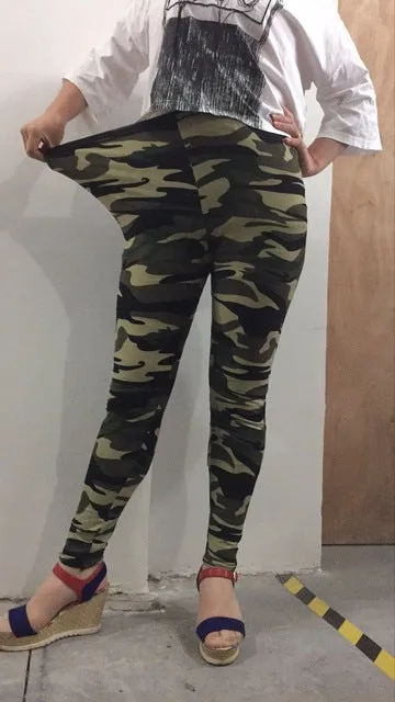 VISNXGI High Quality Women Leggings High Elastic Skinny Camouflage Legging Spring Summer Slimming Women Leisure Jegging Pants