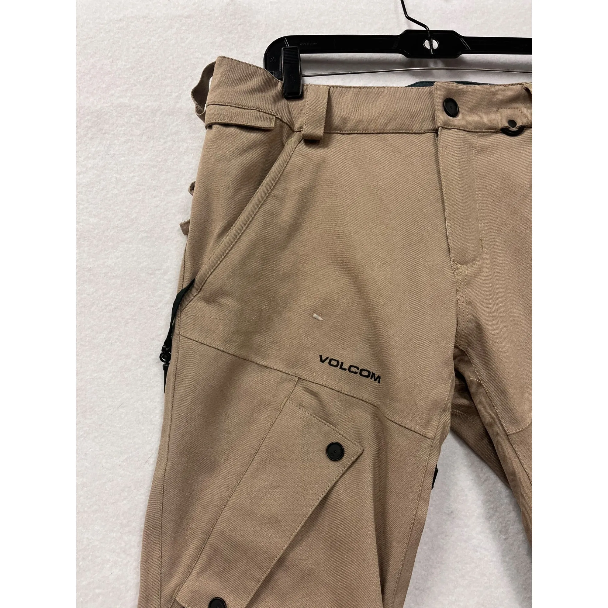 Volcom Women’s Modern Articulated beige Snowboard Pants #6040