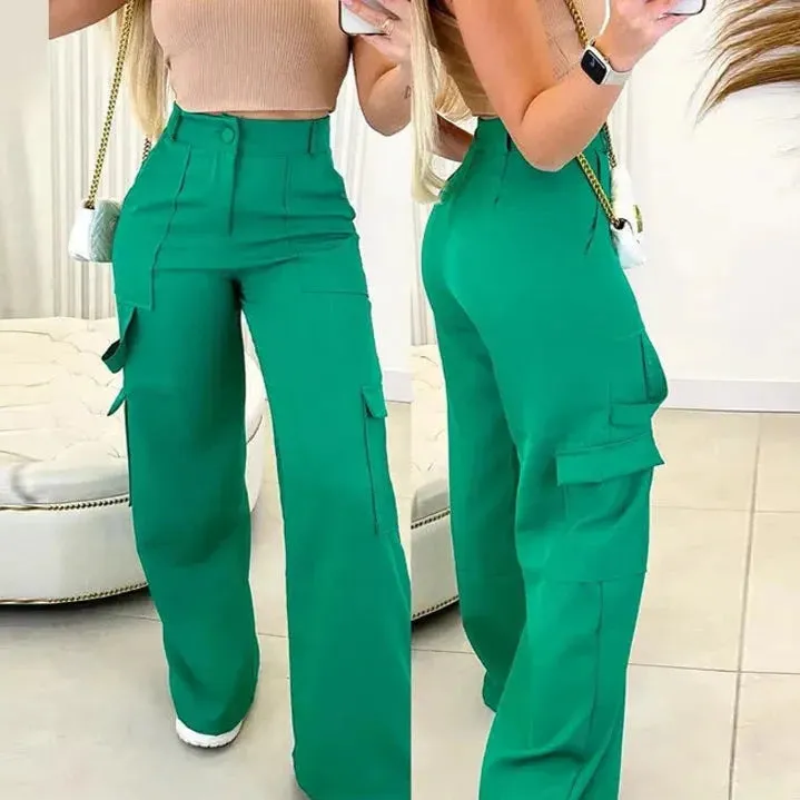 Wide Leg Cargo Pants Trousers