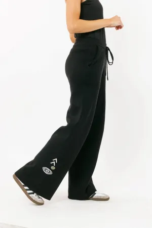 Wide Leg Eye Knitted Pants