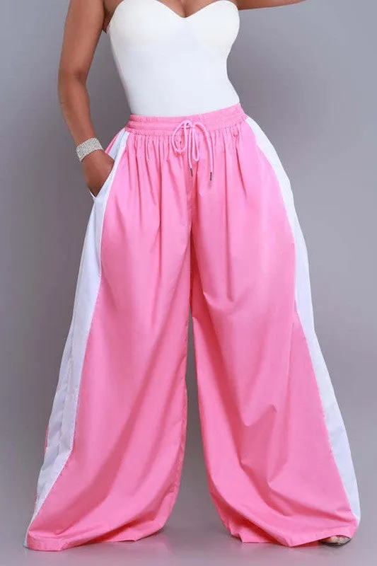 WOMEN FASHION CASUAL WIDE LEG PANTS