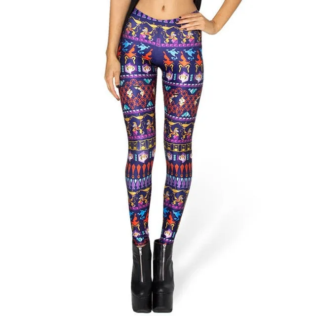 Women Mermaid Printed Leggings Pants
