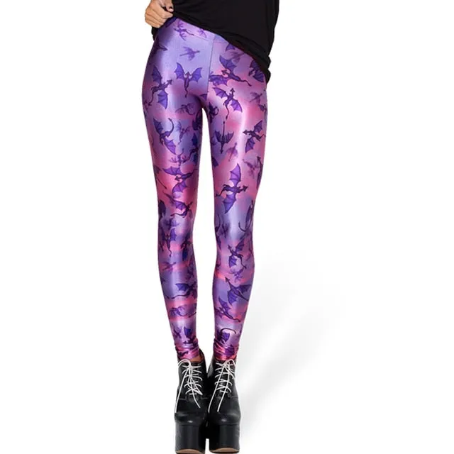 Women Mermaid Printed Leggings Pants