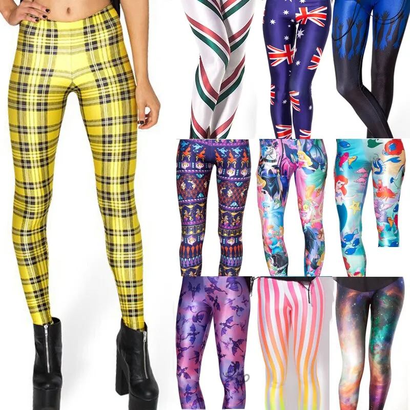 Women Mermaid Printed Leggings Pants