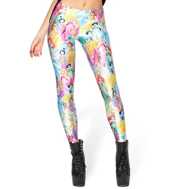 Women Mermaid Printed Leggings Pants