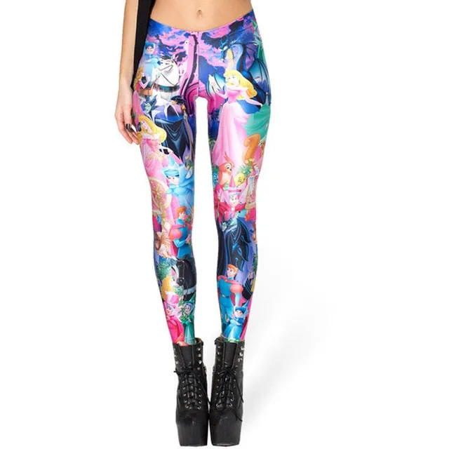 Women Mermaid Printed Leggings Pants