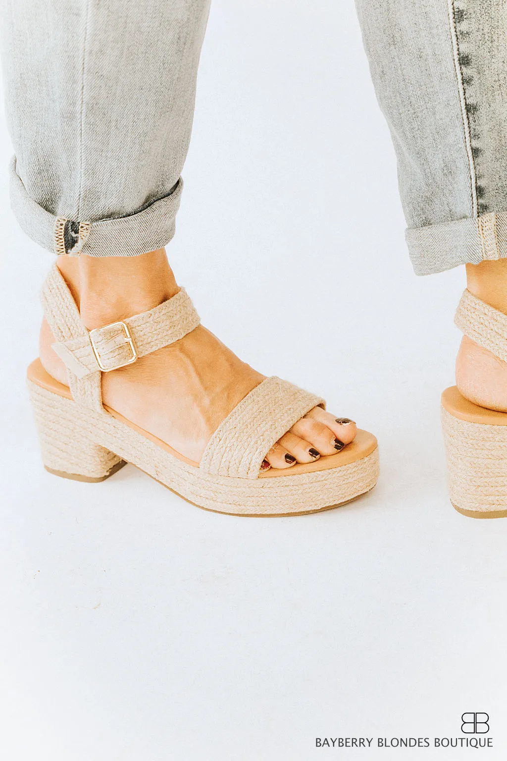 Woven Heel-Beige