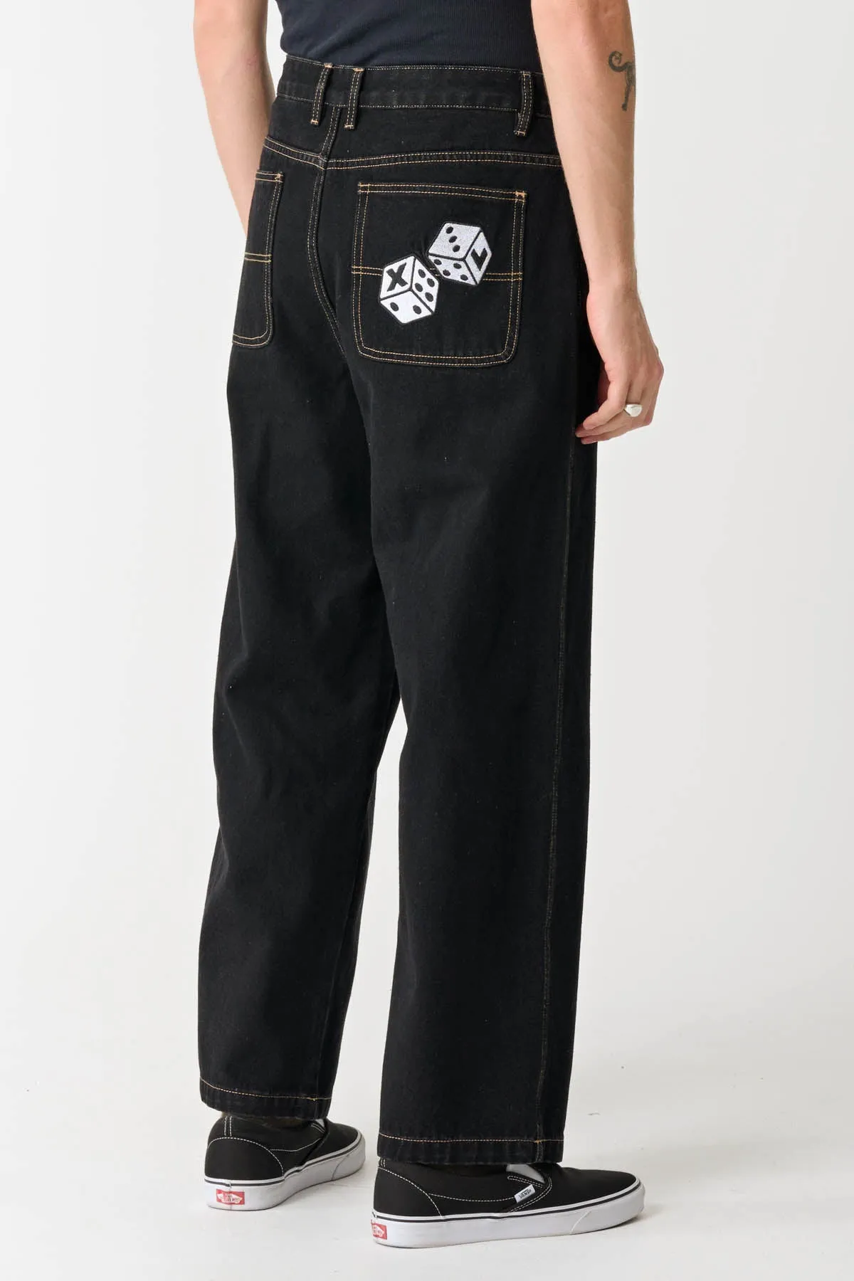 XL DICE BULL DENIM PANT - RAW BLACK