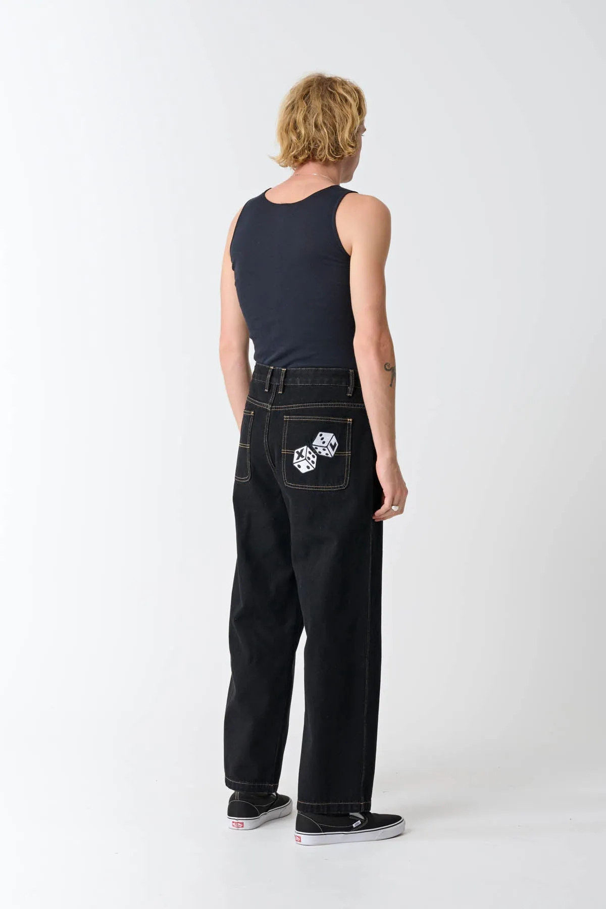 XL DICE BULL DENIM PANT - RAW BLACK