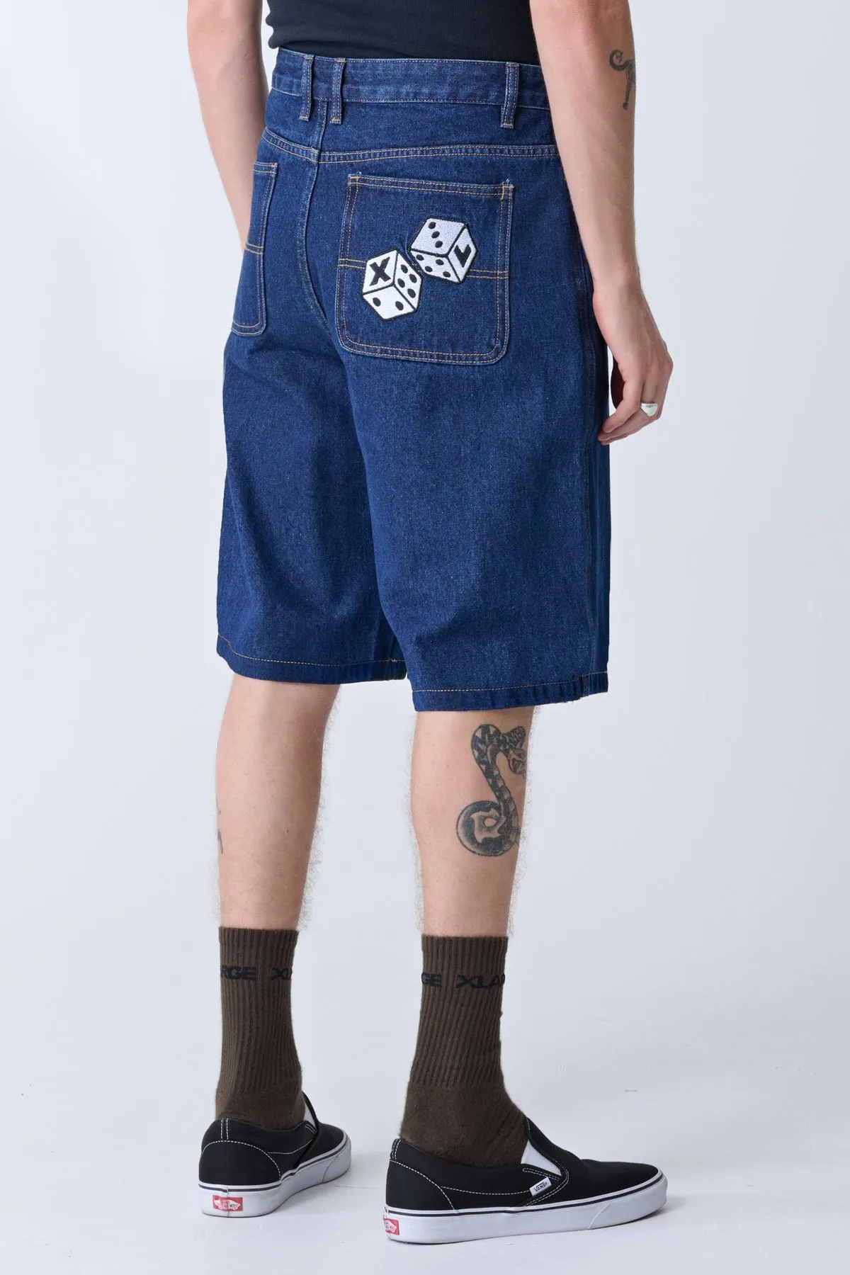 XL DICE BULL DENIM SHORT - RAW INDIGO