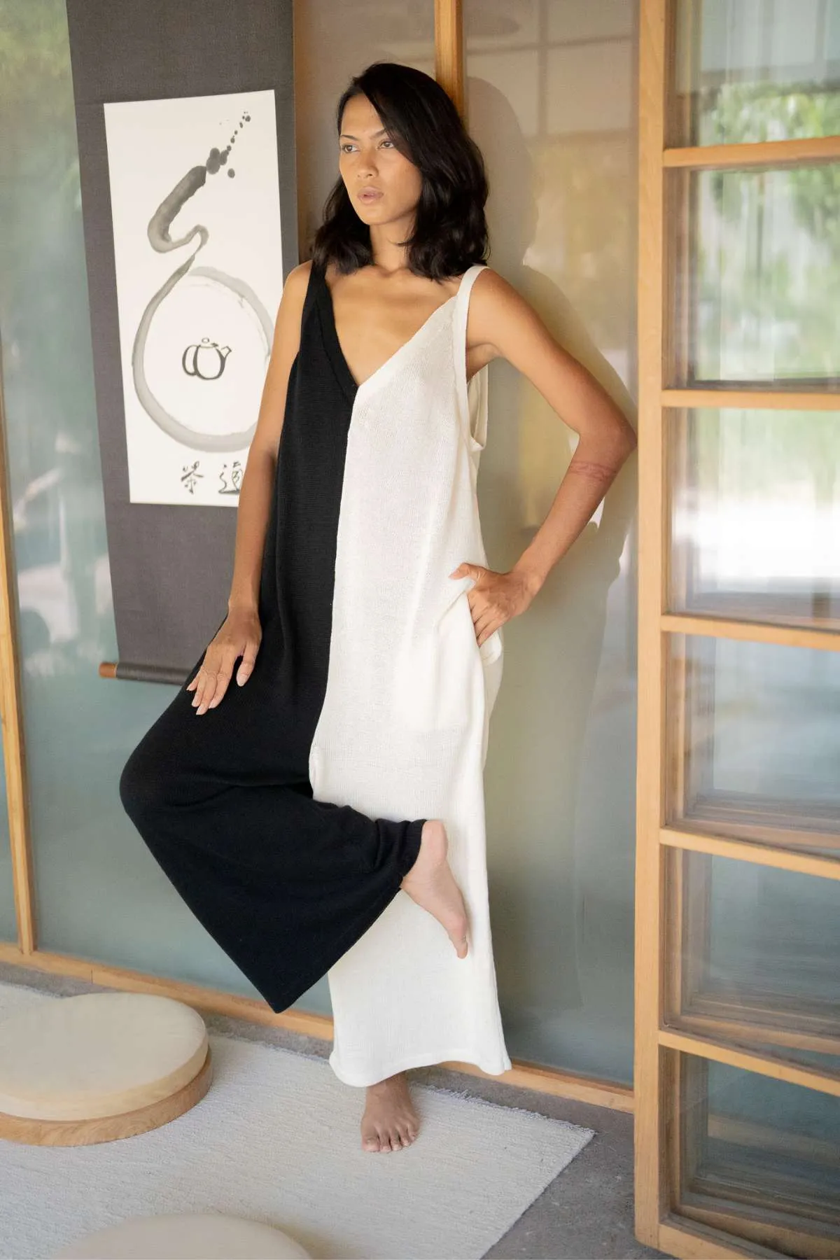 Yin Yang Kundalini Knitted Playsuit (Made to Order)
